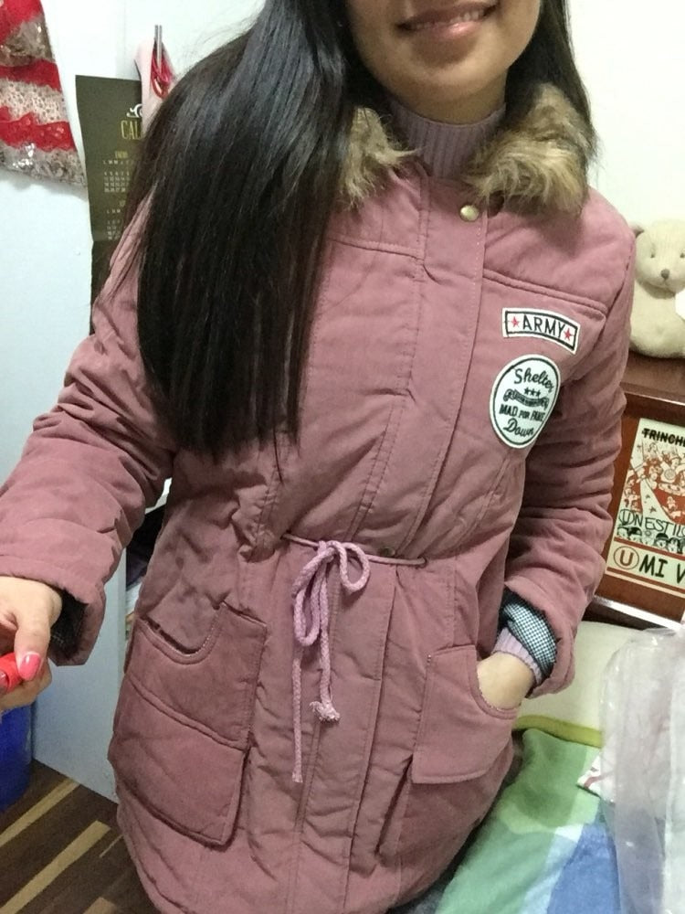 New Winter Women Jacket Medium-long Thicken Outwear Hooded Wadded Coat Slim Parka Cotton-padded Jacket Overcoat