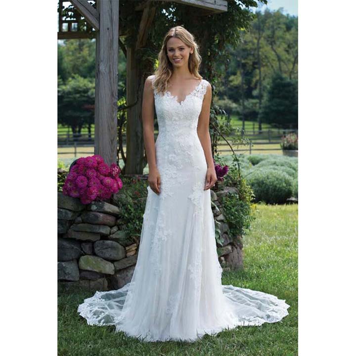 Beautiful & Elegant White Lace Mermaid Wedding Dress Train Plus Size Customized Wedding Gown Bride Dress