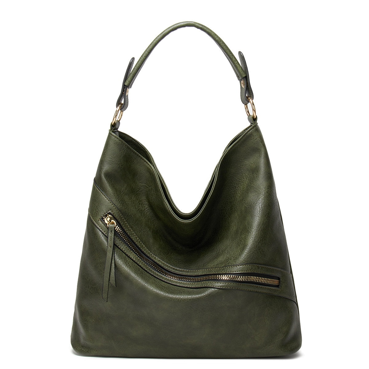 Vintage Women Shoulder Bag Large Capacity PU Luxury Ladies Handbag Fashion Zipper Female Soft Tote Bags for Shopping