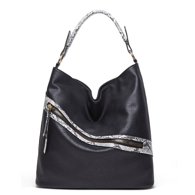 Vintage Women Shoulder Bag Large Capacity PU Luxury Ladies Handbag Fashion Zipper Female Soft Tote Bags for Shopping