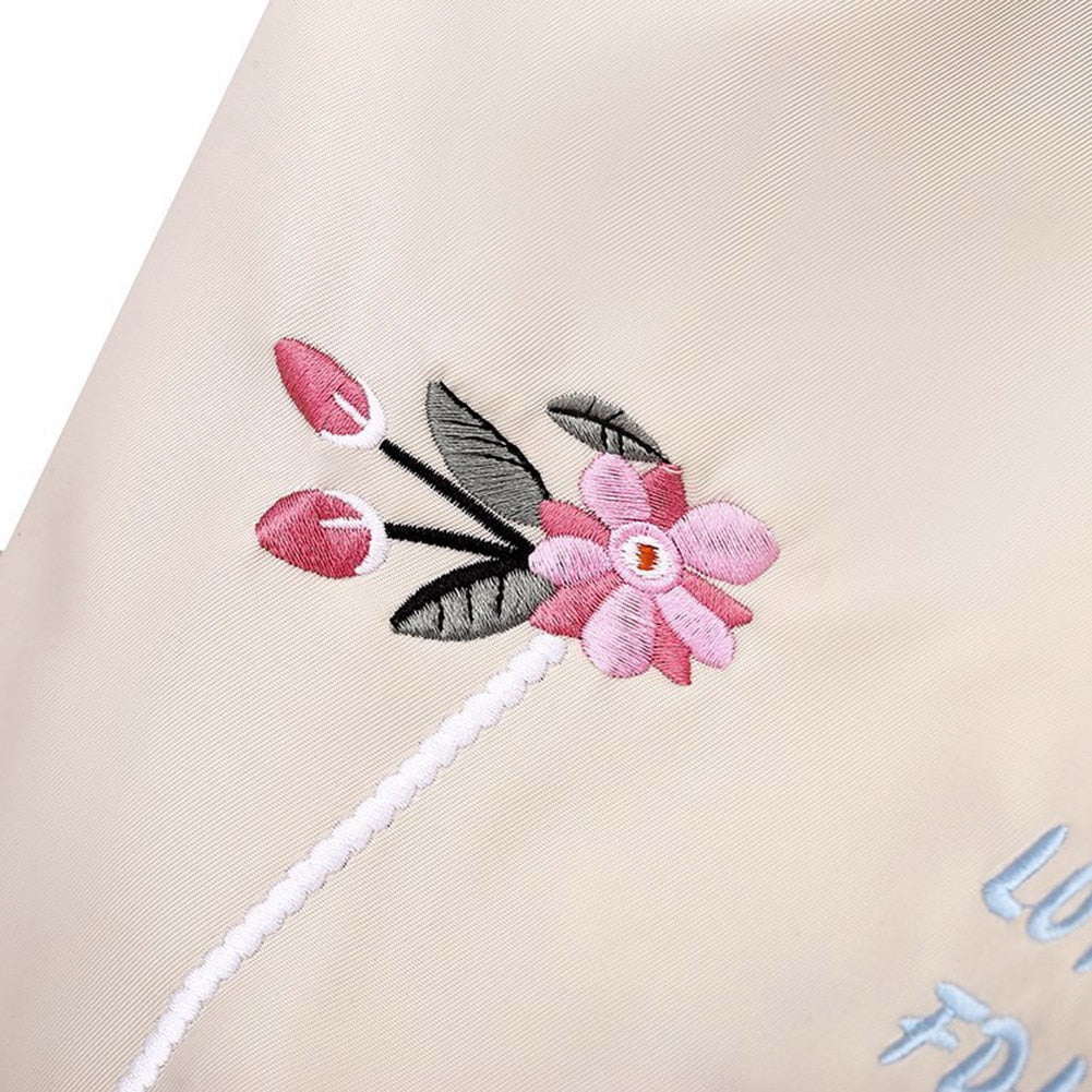 Cute Fashion Embroidered Casual Oxford Trendy Oxford Cloth Backpack Shoulder School Book Bags Women Daily Travel Anti-Theft Rucksack