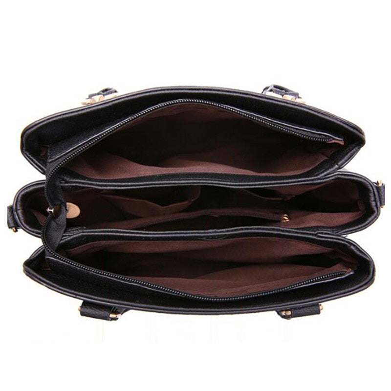 Fashion Women Handbags Tassel PU Leather Totes Bag Top-Handle Embroidery Crossbody Bag Shoulder Bag Lady Simple Hand Bags