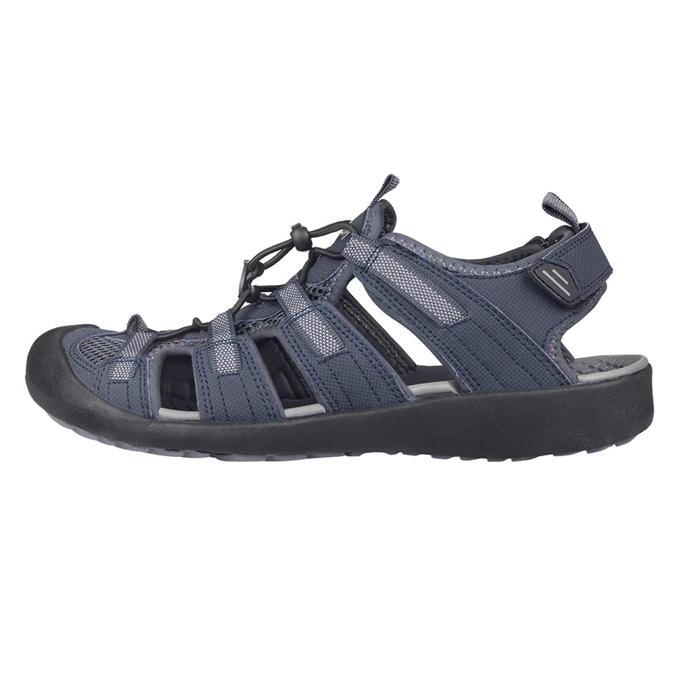 Men Outdoor Sandals Summer Breathable Flat Sole Beach Shoes Trekking Flip Flops Hiking Non Slip Nubuck Leather Luxury
