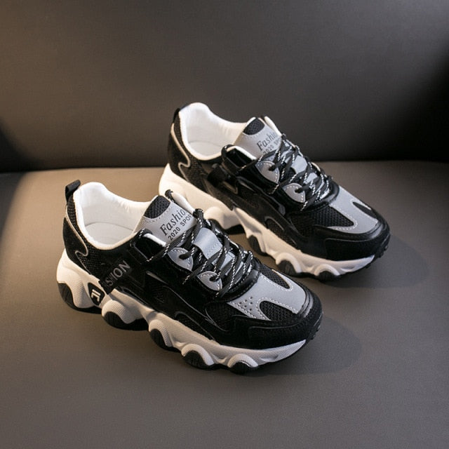 Women Walking Jogging Sneakers Mix Color Height Increasing Sport Running Shoes Comfortable Breathable Mesh Athletic Shoes