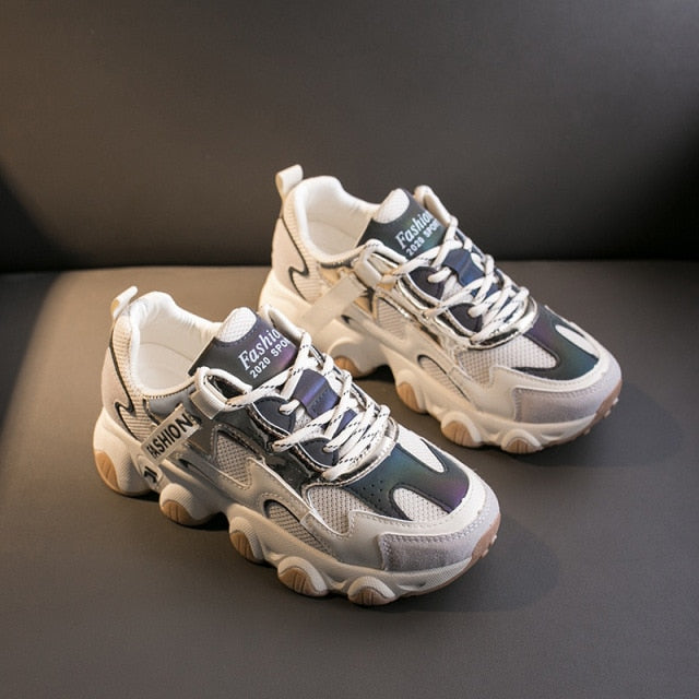 Women Walking Jogging Sneakers Mix Color Height Increasing Sport Running Shoes Comfortable Breathable Mesh Athletic Shoes