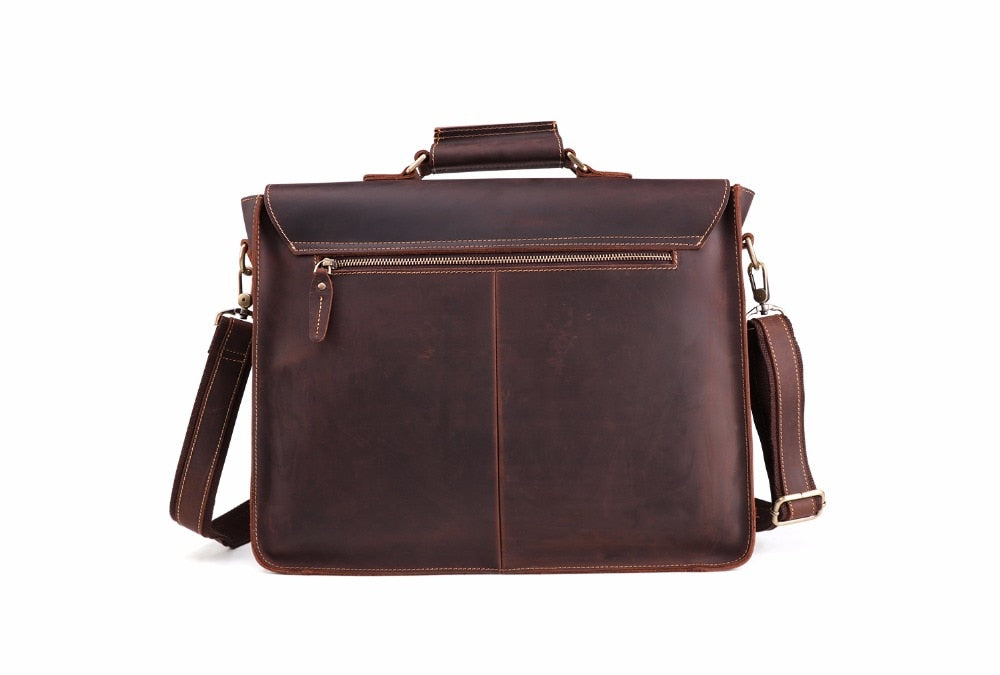 High Quality Genuine Leather Men Briefcase Casual Messenger Laptop Bag Business Men Briefcase Bag for Document Shoulder Bag