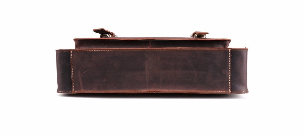 High Quality Genuine Leather Men Briefcase Casual Messenger Laptop Bag Business Men Briefcase Bag for Document Shoulder Bag