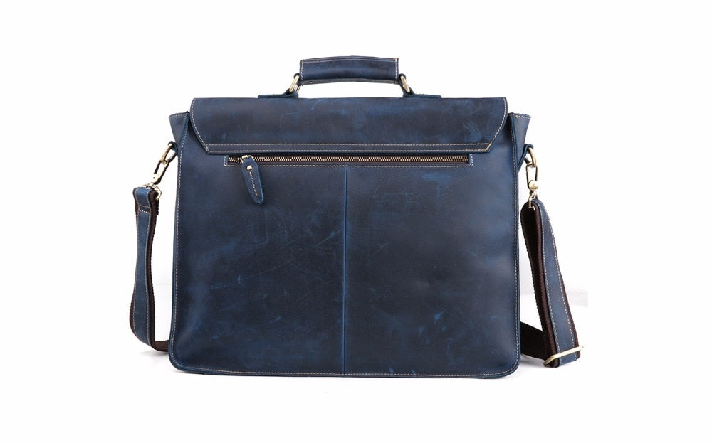 High Quality Genuine Leather Men Briefcase Casual Messenger Laptop Bag Business Men Briefcase Bag for Document Shoulder Bag
