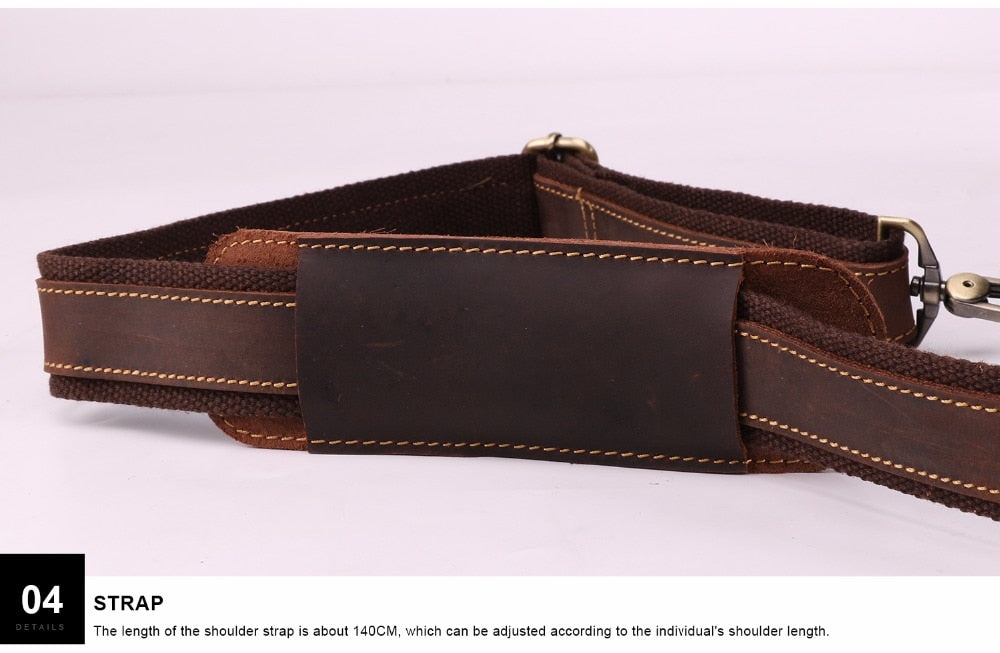 High Quality Genuine Leather Men Briefcase Casual Messenger Laptop Bag Business Men Briefcase Bag for Document Shoulder Bag
