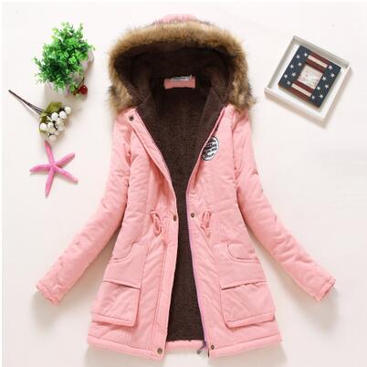 New winter military coats women cotton wadded hooded jacket medium-long casual parka thickness quilt snow outwear