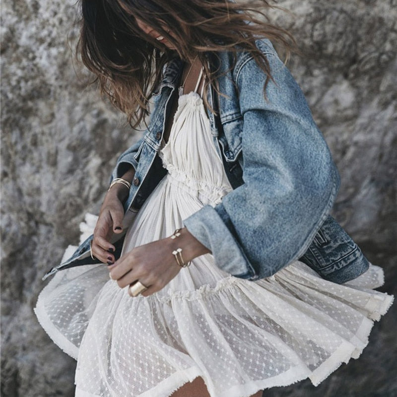 Strapless Women Summer Solid Boho Dress Backless Mini Dresses Girls Bohemian Aline Beach Dress