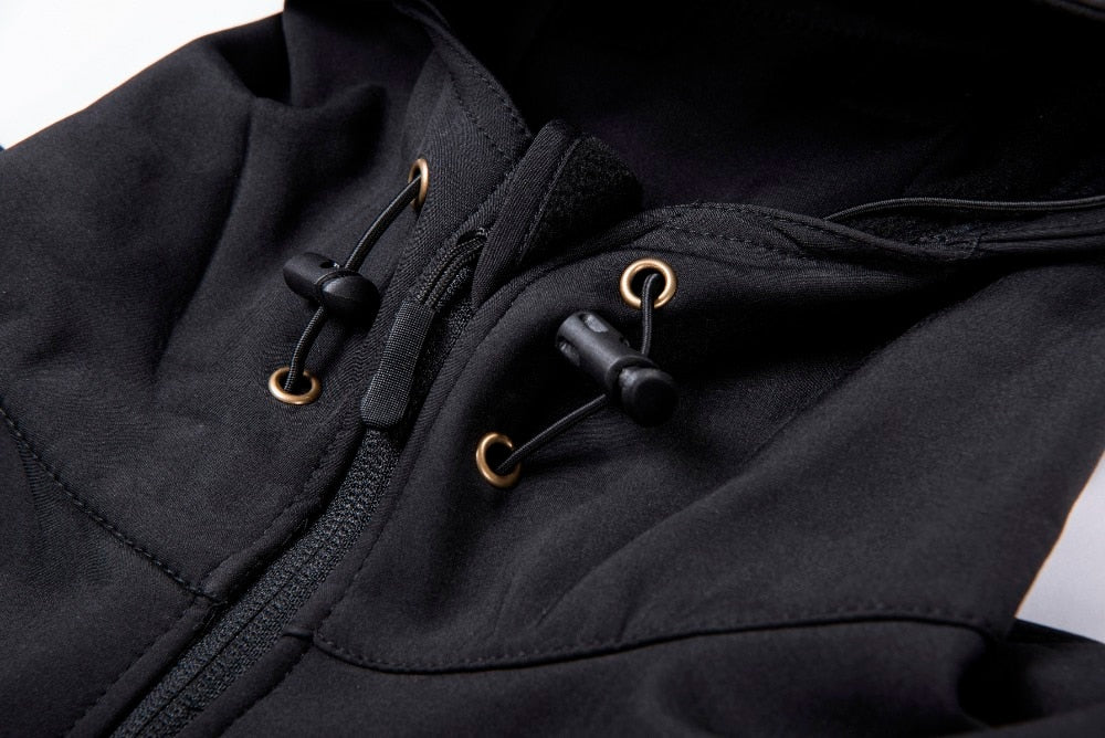 Shark Skin Military Jacket Men Softshell Waterproof Tactical Clothing Camouflage Army Hooded Jacket Winter Fleece Coat
