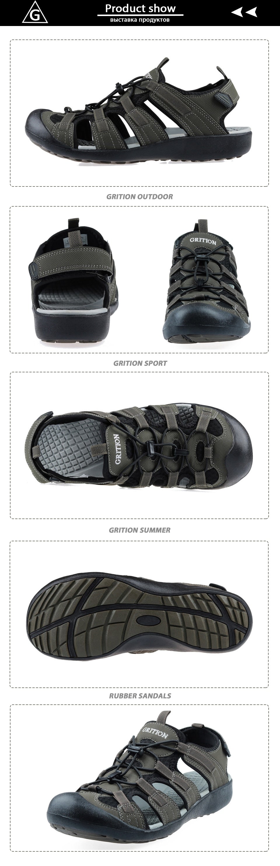 Men Outdoor Sandals Summer Breathable Flat Sole Beach Shoes Trekking Flip Flops Hiking Non Slip Nubuck Leather Luxury