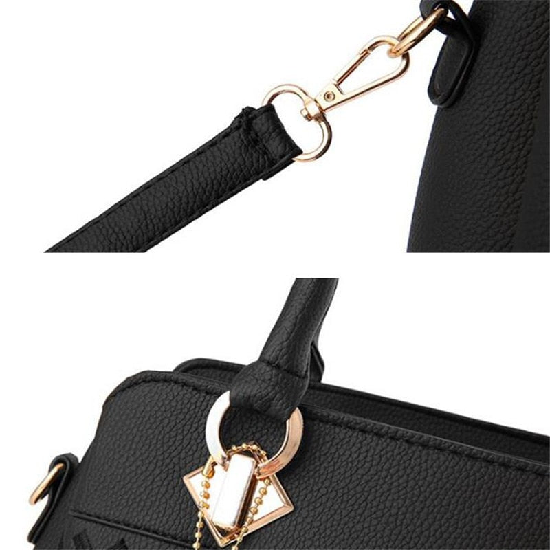 Fashion Women Handbags Tassel PU Leather Totes Bag Top-Handle Embroidery Crossbody Bag Shoulder Bag Lady Simple Hand Bags
