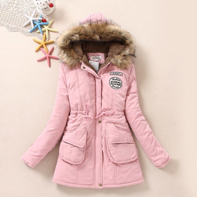 New Winter Women Jacket Medium-long Thicken Outwear Hooded Wadded Coat Slim Parka Cotton-padded Jacket Overcoat