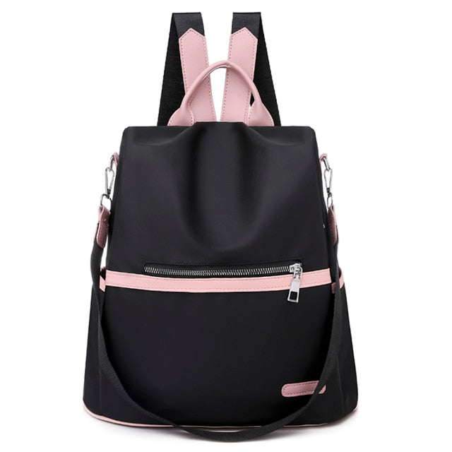 Cute Fashion Embroidered Casual Oxford Trendy Oxford Cloth Backpack Shoulder School Book Bags Women Daily Travel Anti-Theft Rucksack