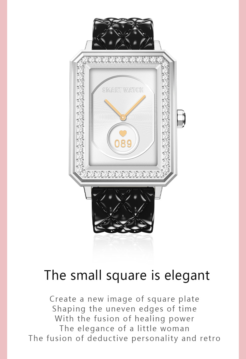 Latest VBDK Smart Watch Bluetooth WiFi Sports Bracelet Watches for Women's Watches Rhinestone Mosaic Luxury Leather Watch