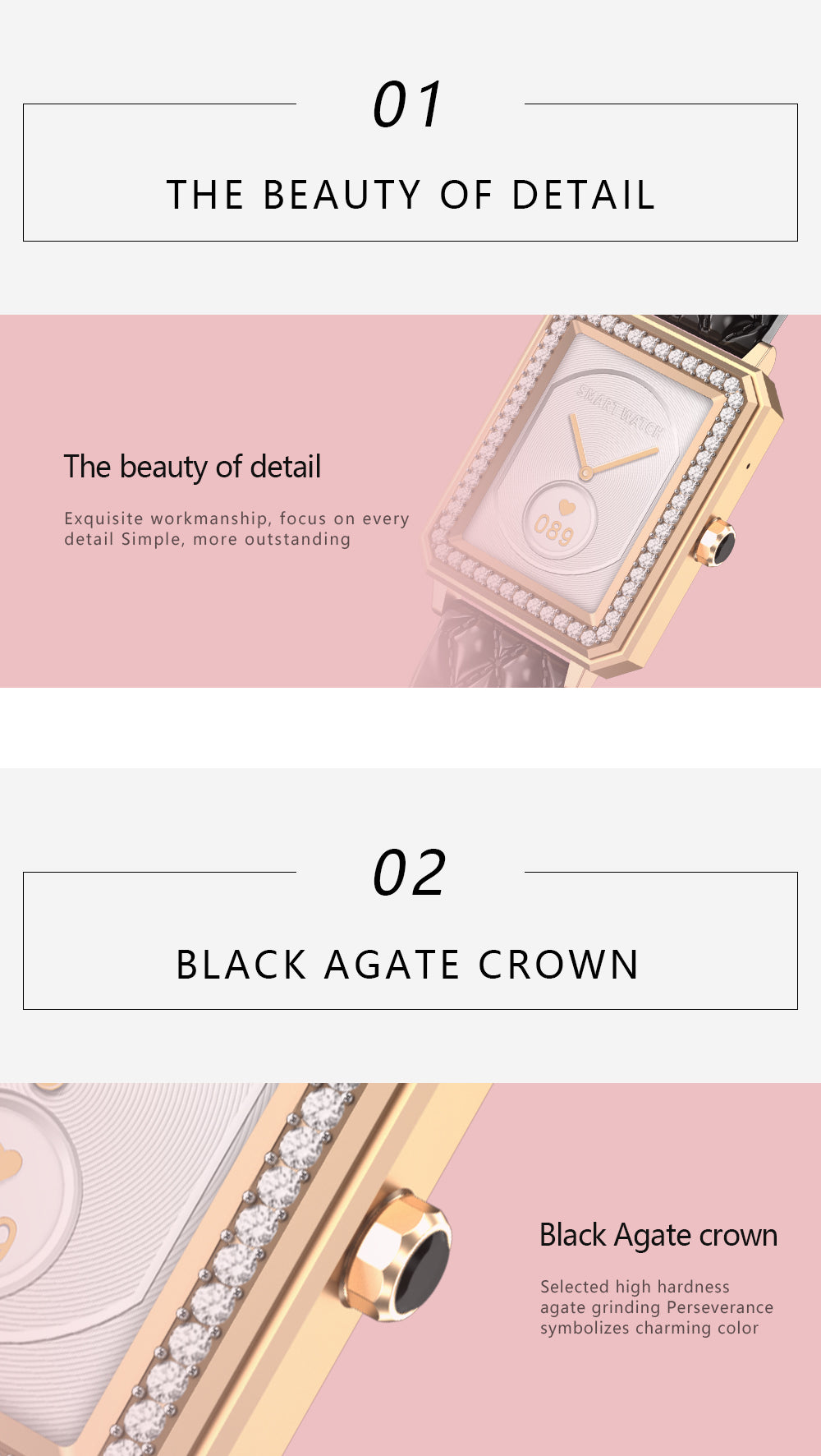 Latest VBDK Smart Watch Bluetooth WiFi Sports Bracelet Watches for Women's Watches Rhinestone Mosaic Luxury Leather Watch