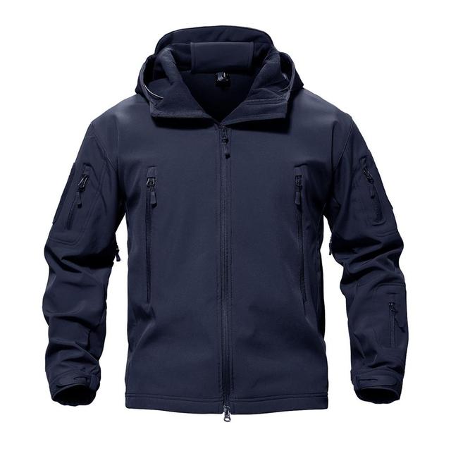 Shark Skin Military Jacket Men Softshell Waterproof Tactical Clothing Camouflage Army Hooded Jacket Winter Fleece Coat