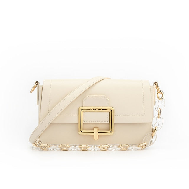 Exquisite Beautiful New Trendy small acrylic chain hand carry female bag shoulder messenger simple square bag luxury design
