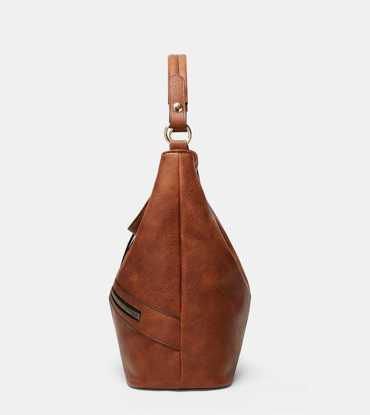 Vintage Women Shoulder Bag Large Capacity PU Luxury Ladies Handbag Fashion Zipper Female Soft Tote Bags for Shopping