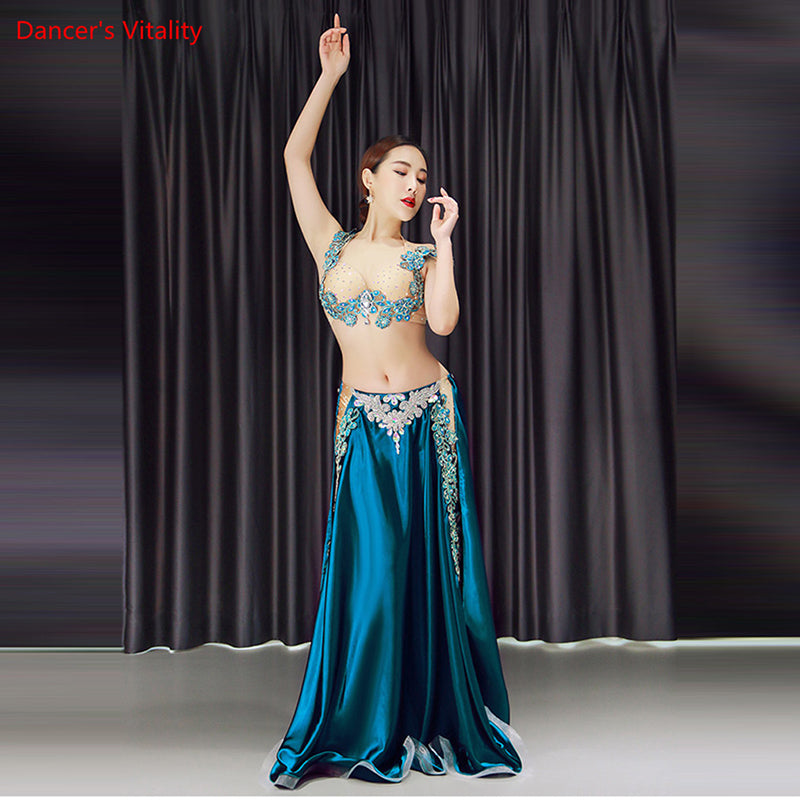 Premium New 2pcs/set Belly Dance Costume Women's Belly Dancing Costume Sets Tribal Bollywood Costume Indian Dress Bellydance Dress