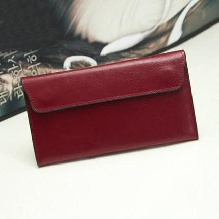 SUOAI Genuine Leather Wallet Women High Quality Soft Long Purse Fashion Female Wallets Card Holder