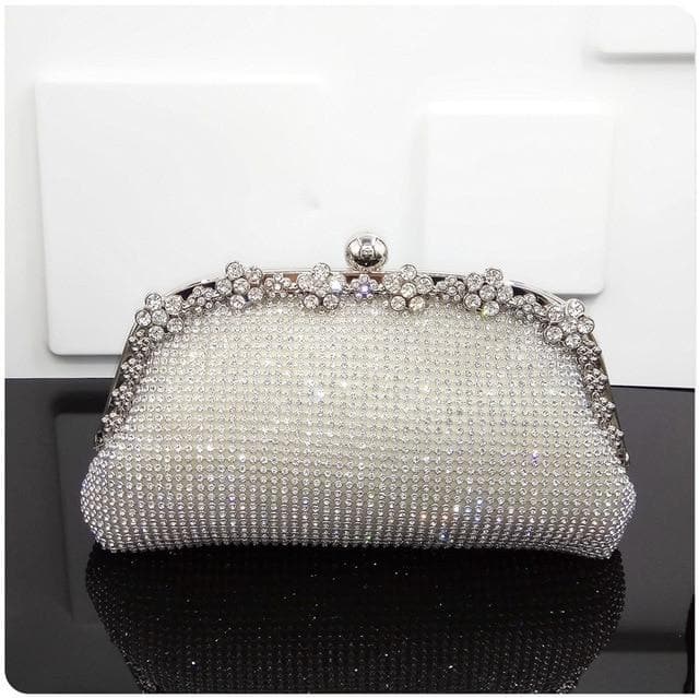 Women Evening Bag Luxury Black/Silver Wedding Party shoulder Bag Diamond Rhinestone Clutches Purse Crystal Bling Gold Clutch Bag