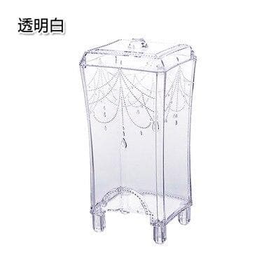 1Pcs Makeup Organizers make up cotton transparent plastic storage box container cosmetic remove makeup up Cotton organizer table