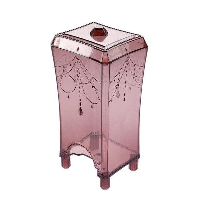 1Pcs Makeup Organizers make up cotton transparent plastic storage box container cosmetic remove makeup up Cotton organizer table