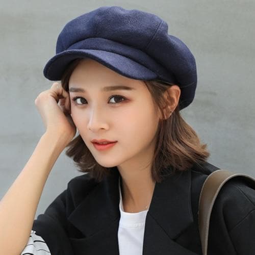 HT1990 Auutmn Winter Hats for Women Solid Plain Octagonal Newsboy Cap Men Ladies Casual Wool Hat Winter Beret Women Painter Cap