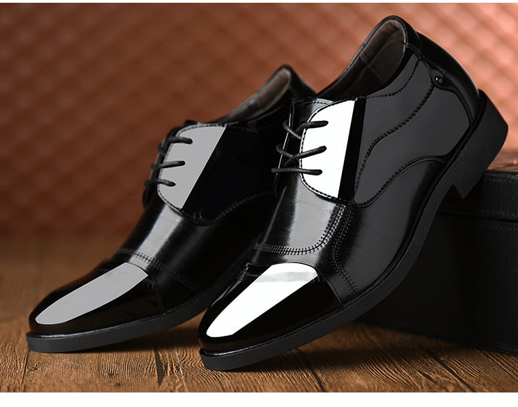 6CM Invisible Height Increase Patent Leather Shoes for Men Wedding Elegant Dress Shoes Men Business Shoes