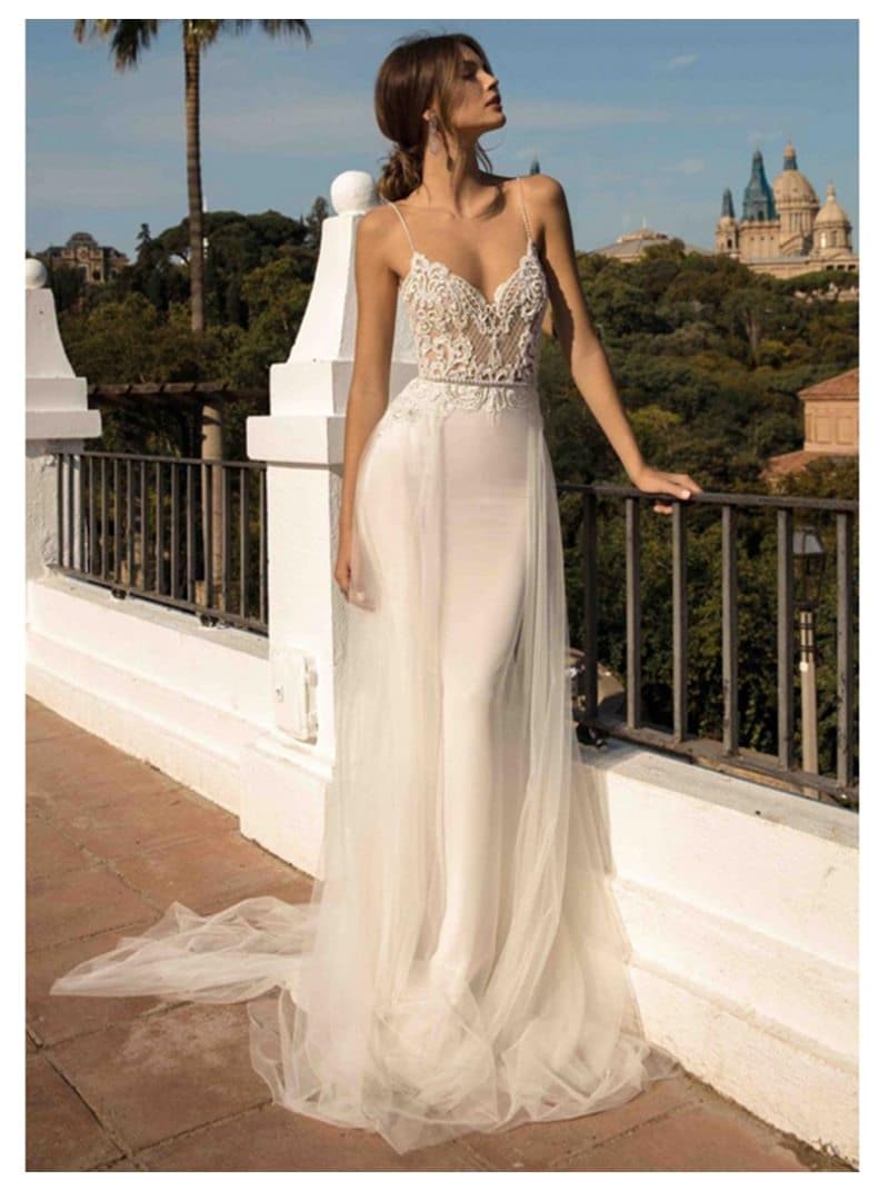 LORIE Beach Wedding Dresses Spaghetti Strap Mermaid Bride Dress Backle GOANGIRL LORIE Beach Wedding Dresses Spaghetti Strap Mermaid Bride Dress Backle GOANGIRL