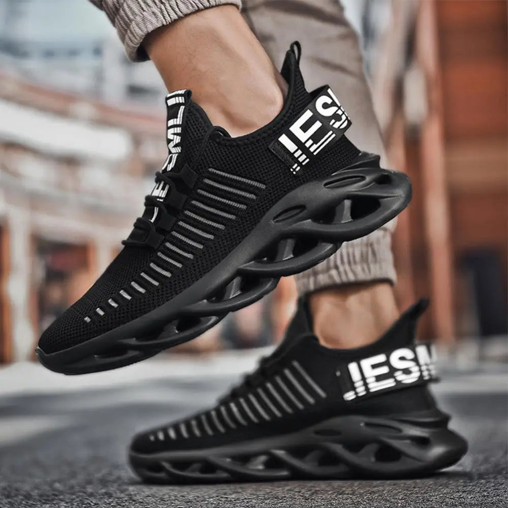 Men Casual Sneakers Women Outdoor Sport Running Shoe Breathable Vamp Light Tennis Couple Trainers Black White