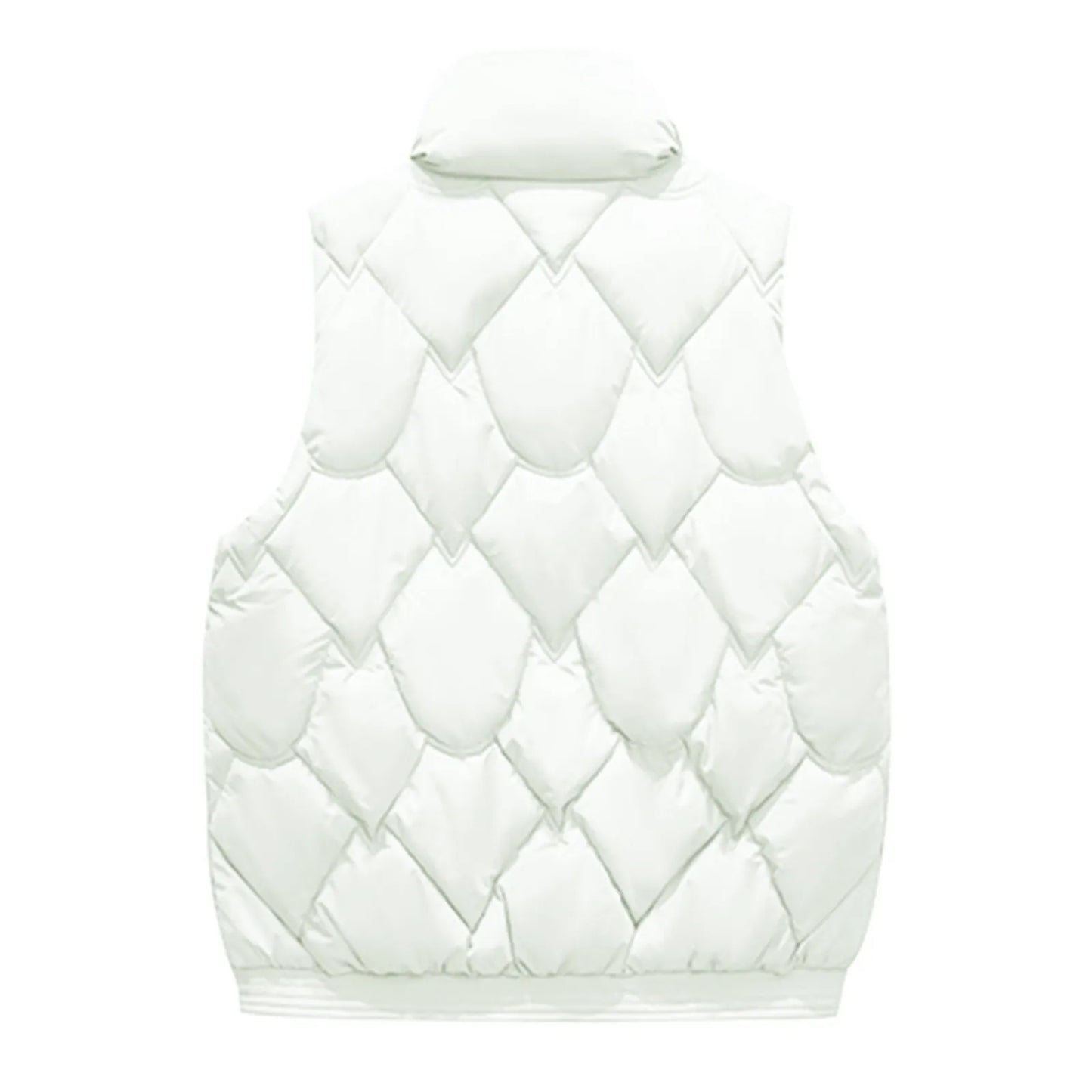 Fall Winter Jacket For Women Loose Thicken Coat Solid Standing Collar Vest