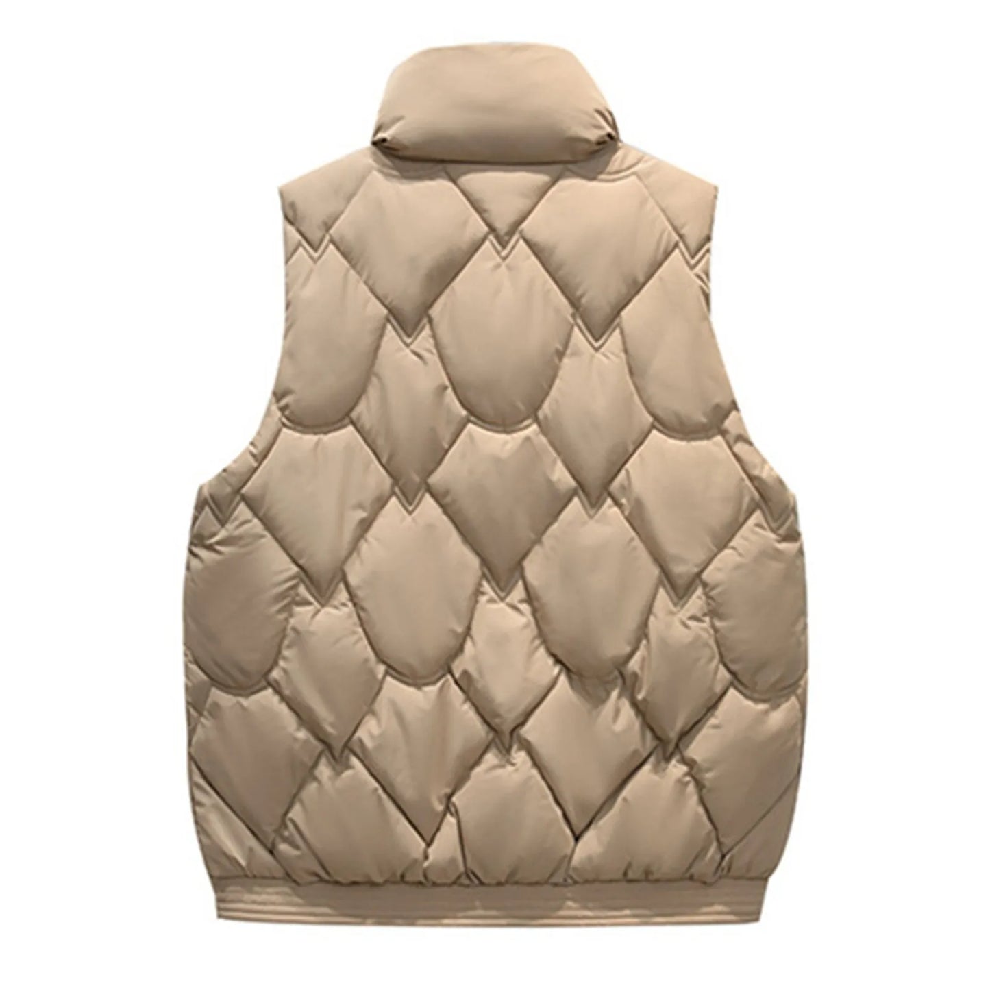 Fall Winter Jacket For Women Loose Thicken Coat Solid Standing Collar Vest