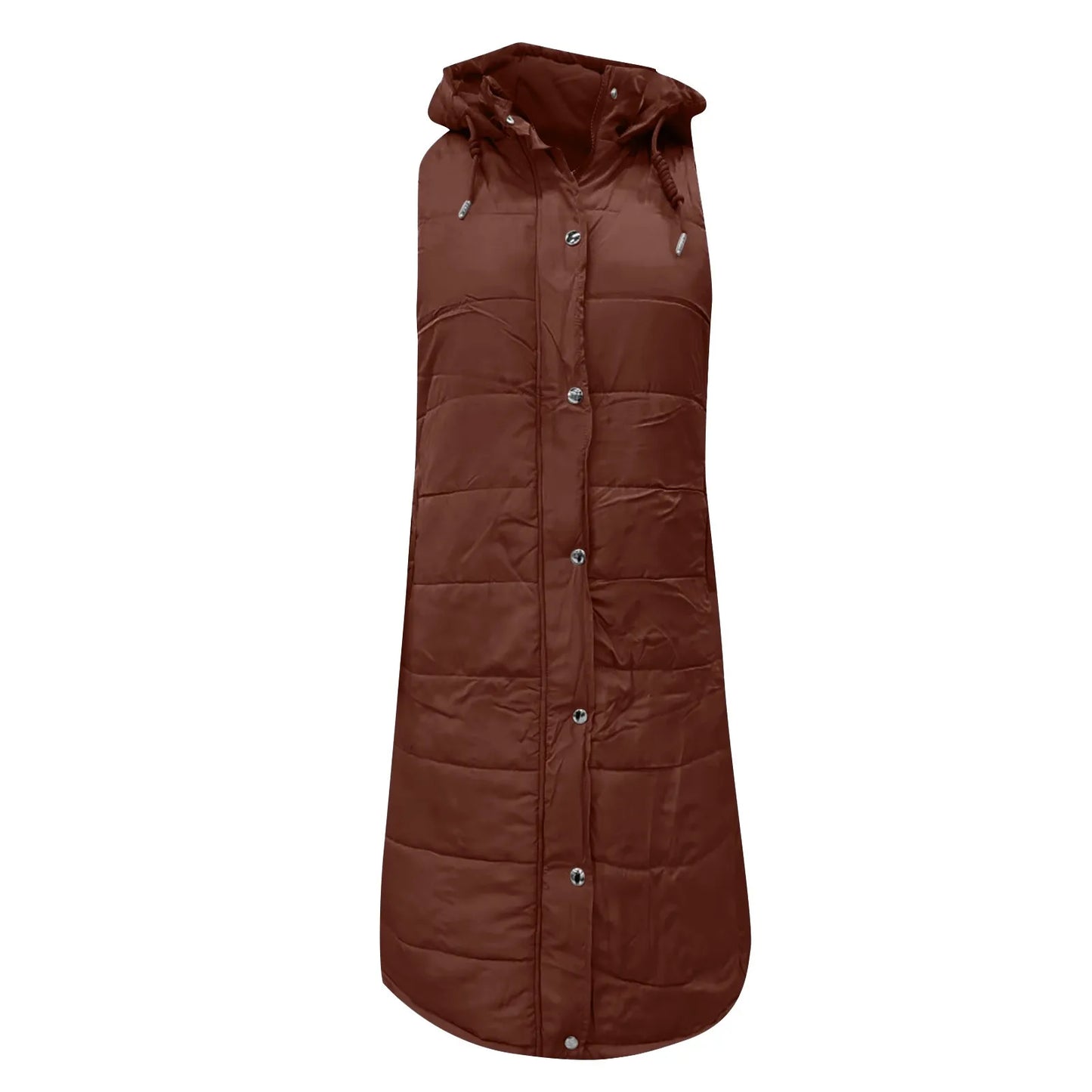 Women's waistcoats Fall And Winter Temperament Sleeveless Cardigan jacket Mid-length Cotton padded Vest Coat Winter outerwear