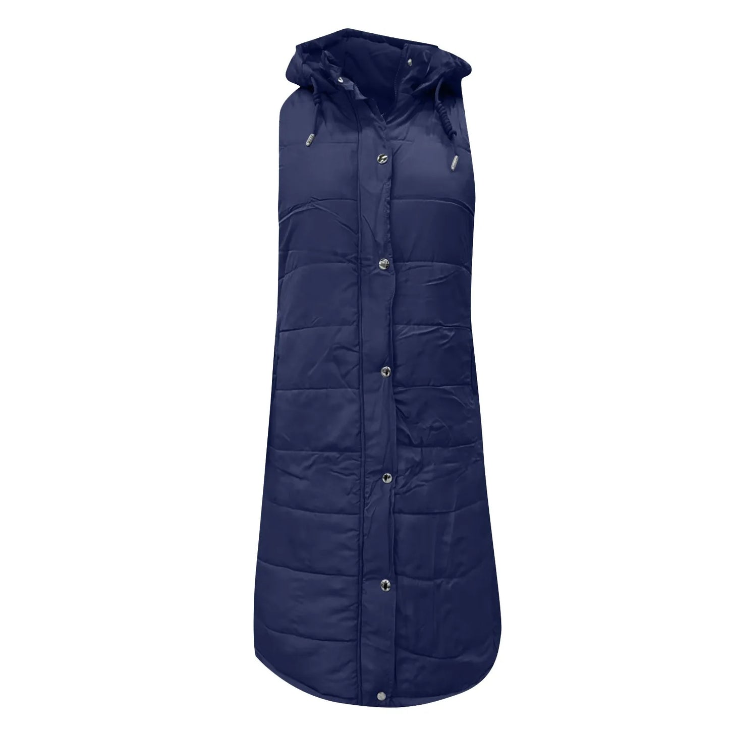 Women's waistcoats Fall And Winter Temperament Sleeveless Cardigan jacket Mid-length Cotton padded Vest Coat Winter outerwear