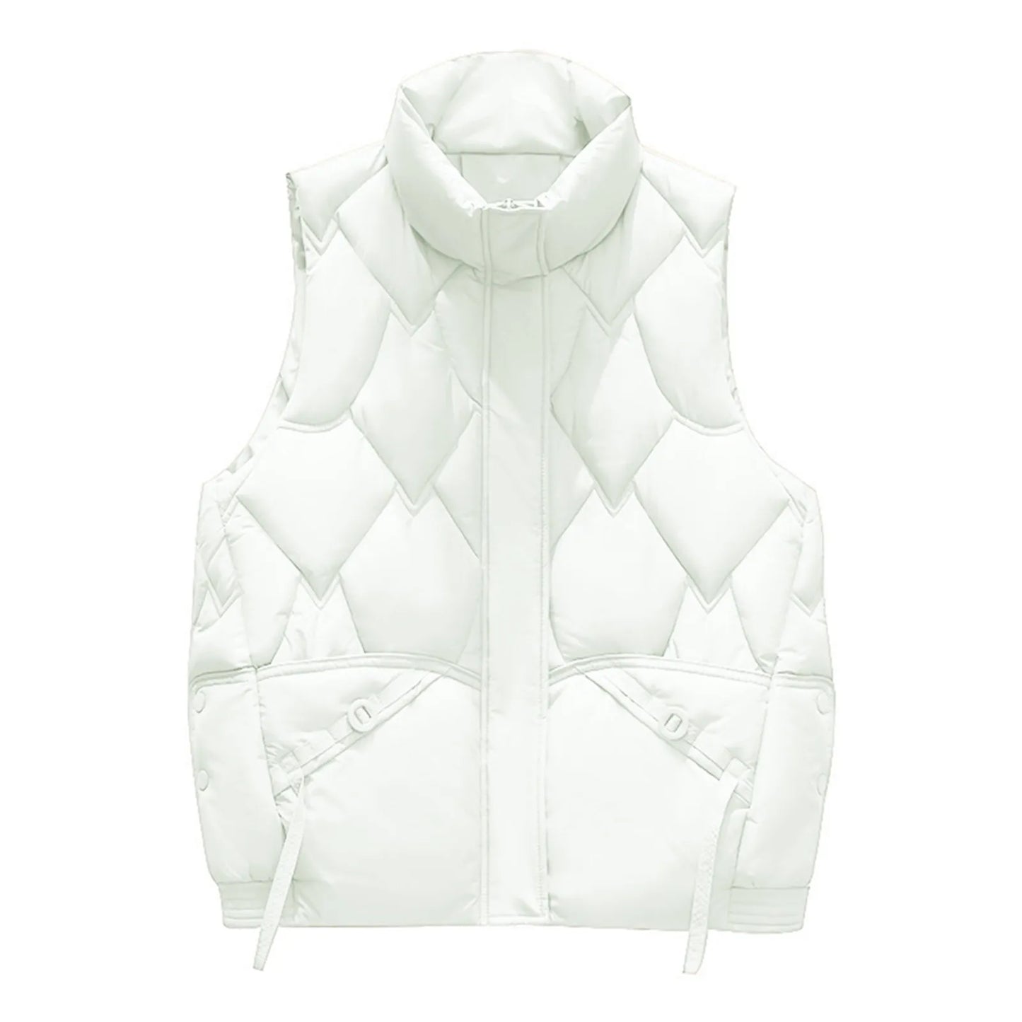 Fall Winter Jacket For Women Loose Thicken Coat Solid Standing Collar Vest