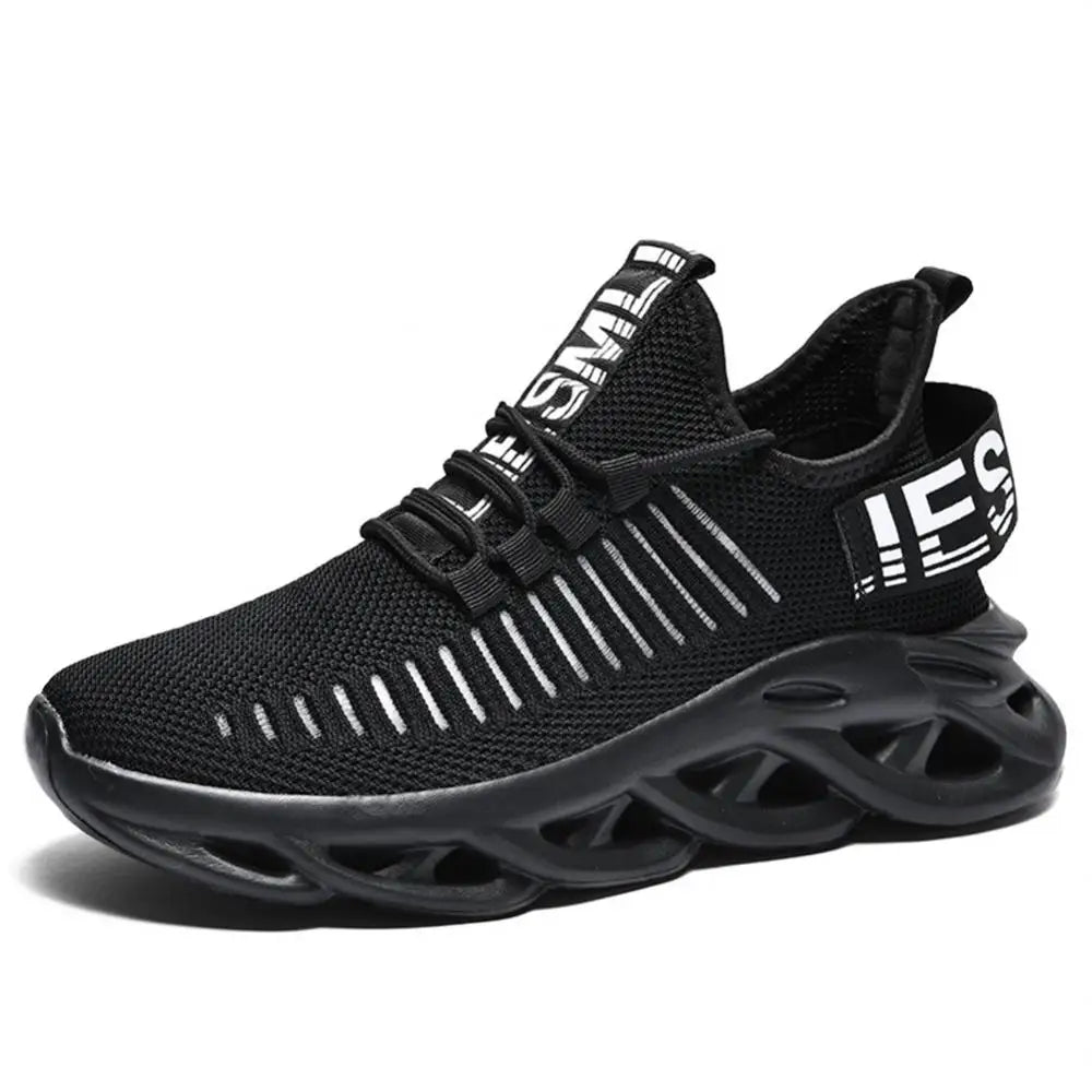 Men / Women Casual Sneakers Outdoor Sport Running Shoe Breathable Vamp Light Tennis Couple Trainers Black White