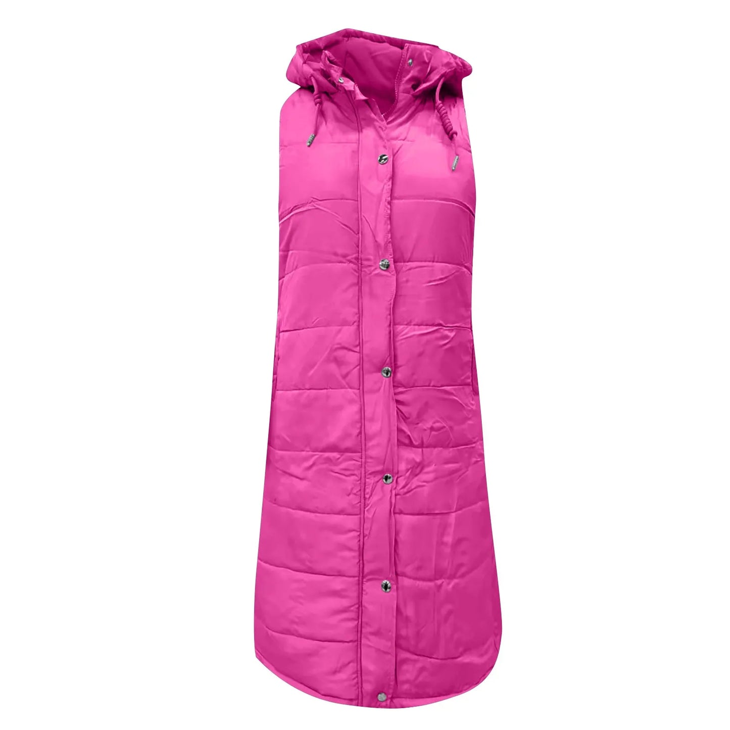 Women's waistcoats Fall And Winter Temperament Sleeveless Cardigan jacket Mid-length Cotton padded Vest Coat Winter outerwear
