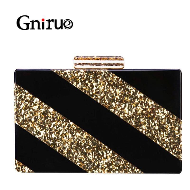 Classic Stripe Clutches Women Acrylic Clutch Fringe Crossbody Evening Bags Geometric Bag Cute Purses Handbags Luxury Shoulder Ba