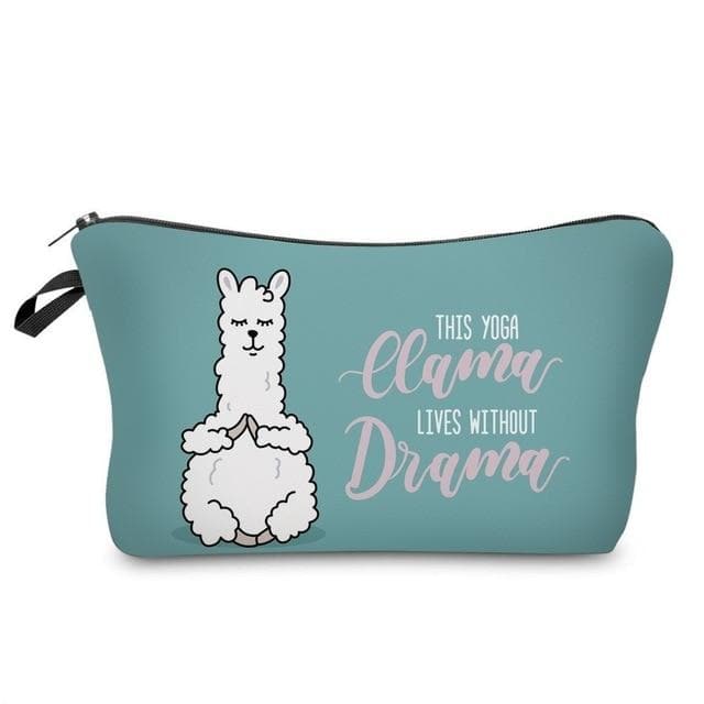 Deanfun Waterproof Makeup Bag Printing Llama Love Cosmetic Bags Travel Cosmetic Pouchs Organizer Storage 51434