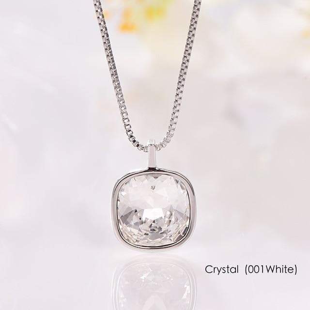 Malanda Ggeometric Pendant Necklaces Original Crystals From Swarovski Necklace For Women Fashion Wedding Jewelry Mom Girl Gift