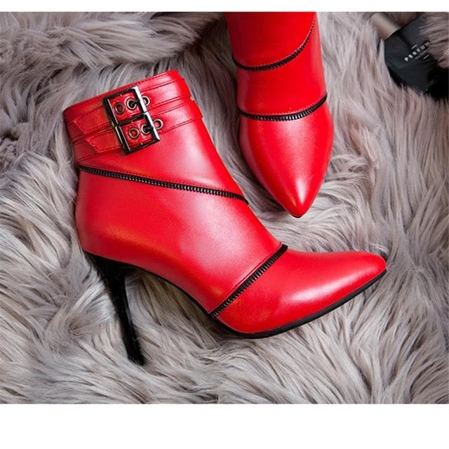Casual Vintage Boots With Supper High Heels