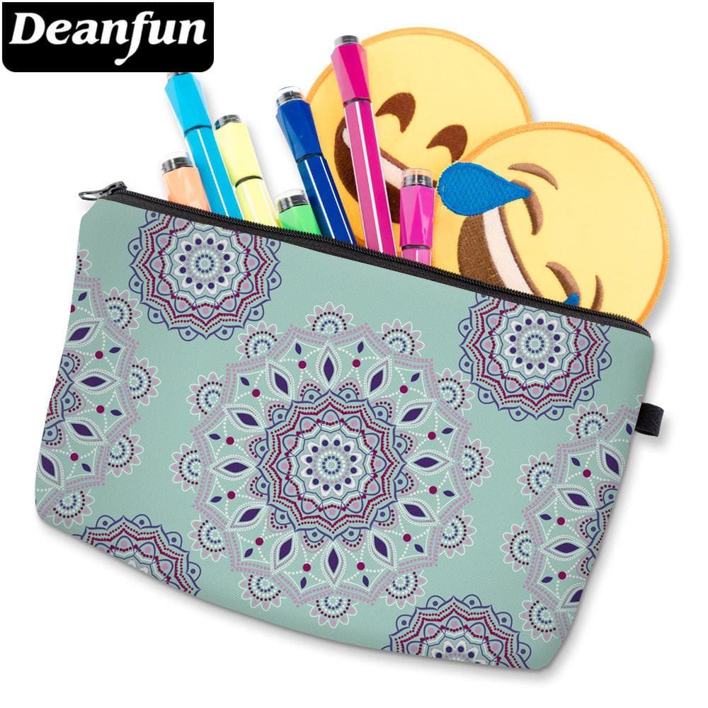 Deanfun 3D Printing Mandala Flower Small Cosmetic Bag Waterproof Cute Makeup Bag Toiletry Bag For Travel D51456