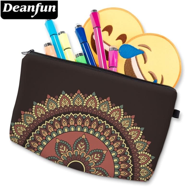 Deanfun 3D Printed Cosmetic Bags Colorful Mandala Women Travelling Makeup Organizer Fahion Gift  50968