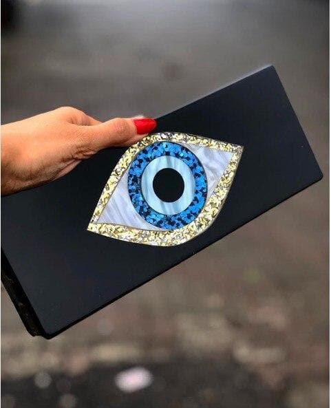 Ethnic Evil Eye Bag Purse Acrylic Box Clutches Travel Lady Party Women Bride Evening Handbgas Purse Wallet Brand Acrylic Bags