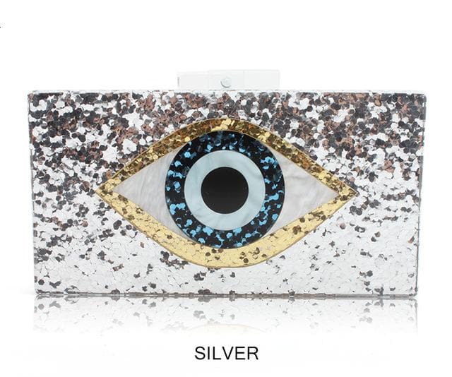 Ethnic Evil Eye Bag Purse Acrylic Box Clutches Travel Lady Party Women Bride Evening Handbgas Purse Wallet Brand Acrylic Bags