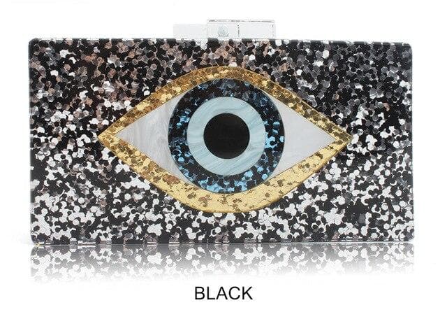 Ethnic Evil Eye Bag Purse Acrylic Box Clutches Travel Lady Party Women Bride Evening Handbgas Purse Wallet Brand Acrylic Bags